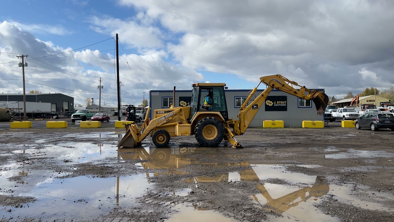 1996 John Deere 410d 4x4 Loader Backhoe Youtube