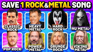 Save One Song: Rock and Metal🔥 Different Genres | Music Quiz