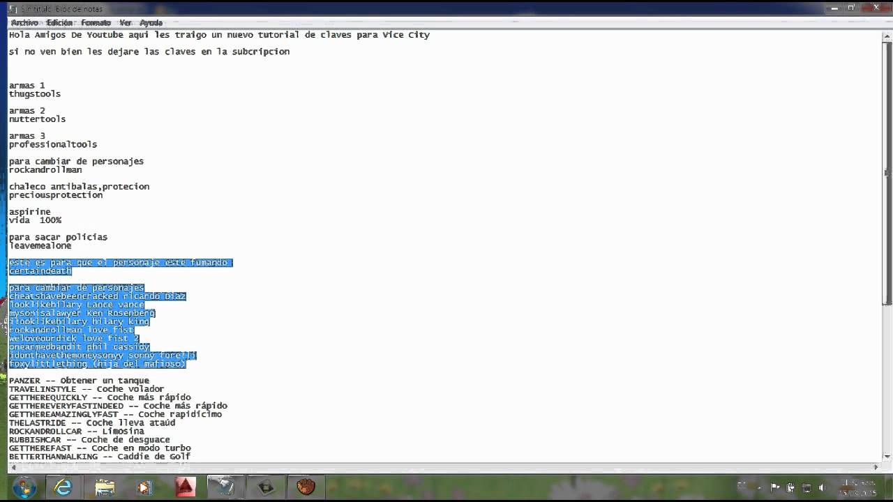Claves para Vice City 100 Funcionable YouTube
