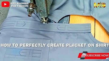 "How to Sew a Perfect Placket for Senator Shirt | Step-by-Step Sewing Tutorial" || Voice Overed.