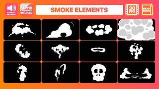 Smoke Elements - Free Hand-Drawn 4K Smoke & Titles (Ae)