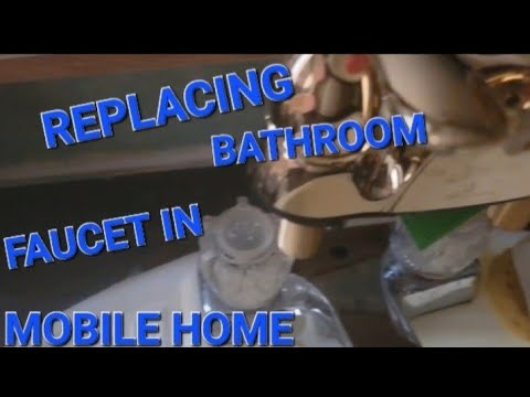 REPLACING BATHROOM FAUCET IN A MOBILE HOME / INSTALLING FAUCET SHUT OFF ...