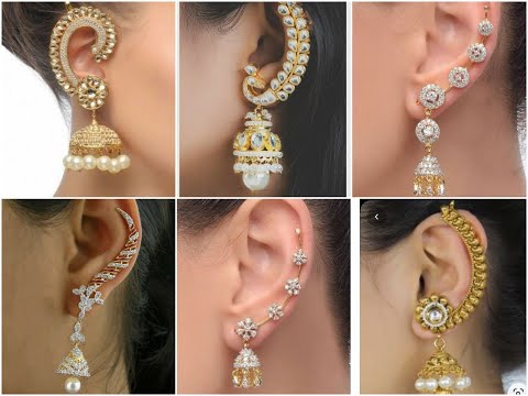 Latest designer ear cuffs earring design/Beautiful earrings design/party wear earrings/Ear