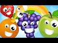 Five Little Fruits | Cartoon Video For Children | Nursery Rhymes For Kids