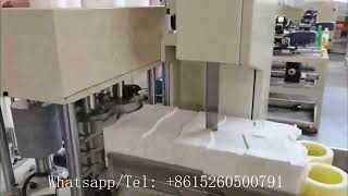 Automatic high speed 2 colors printing napkin paper embossing serviette tissue folding machine