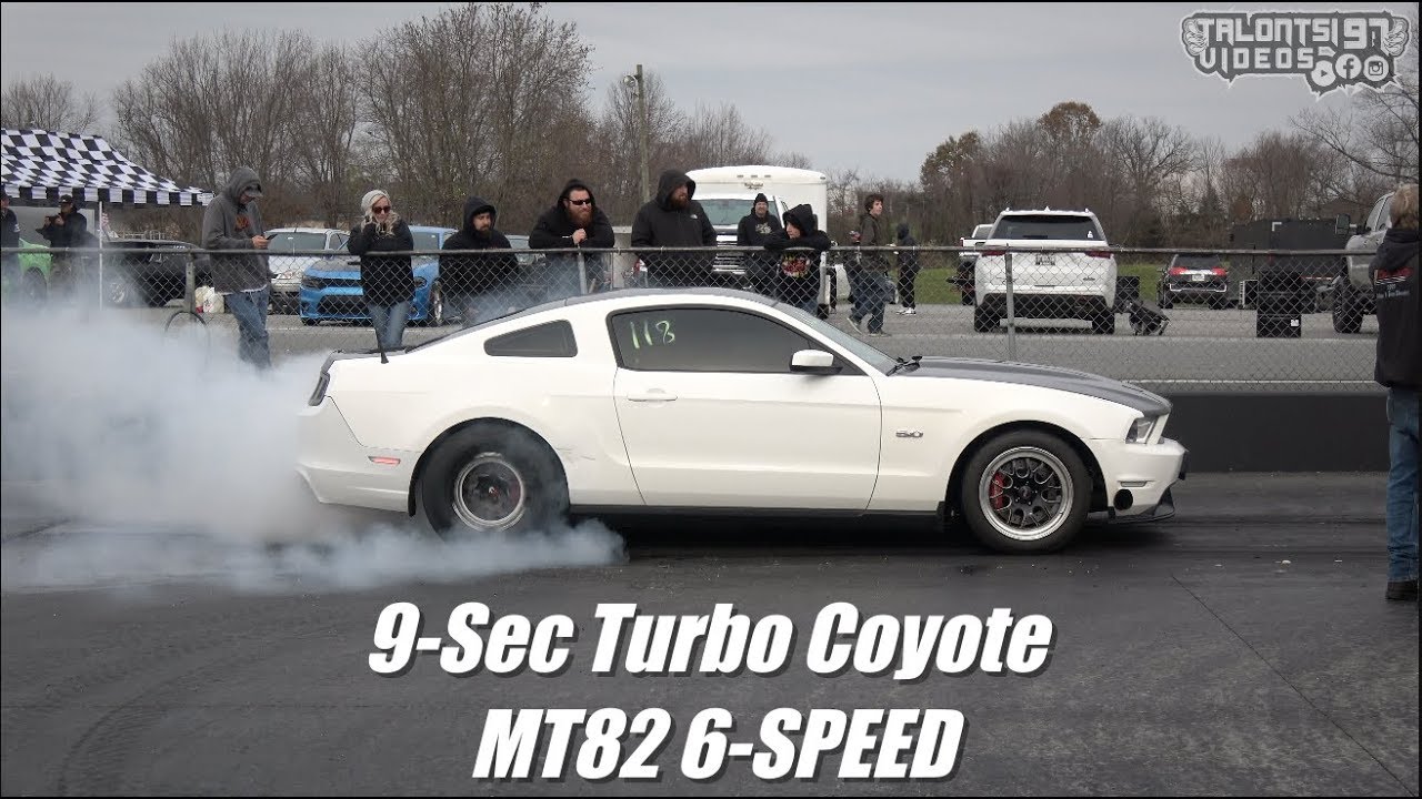 Big Single Turbo Coyote Goes 9s With Stock Motor And Mt82 Youtube 