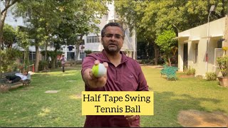 Half tape tennis ball swing tutorial