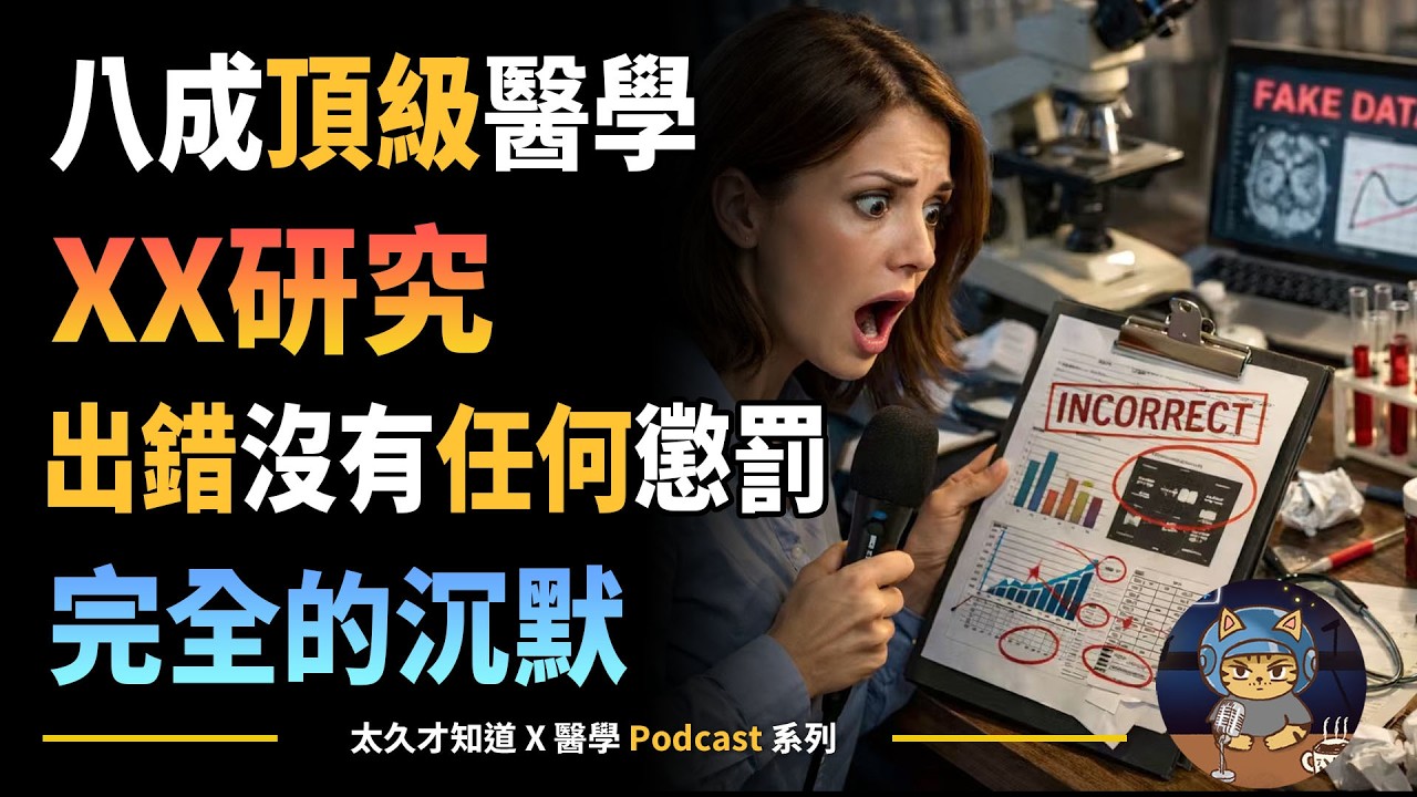 八成頂級醫學XX研究，出錯沒有任何懲罰，完全的沉默