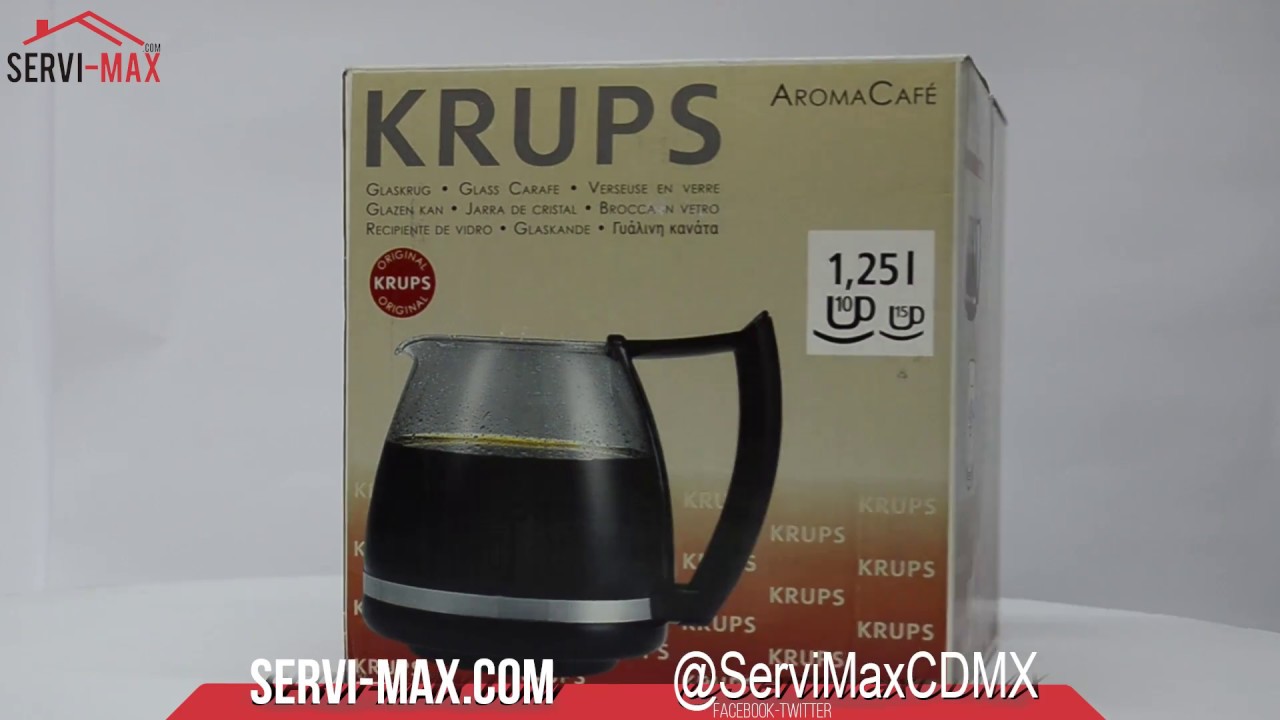 Compra en linea tu Jarra KRUPS AROMA CONTROL repuesto cafetera en mexico -  YouTube