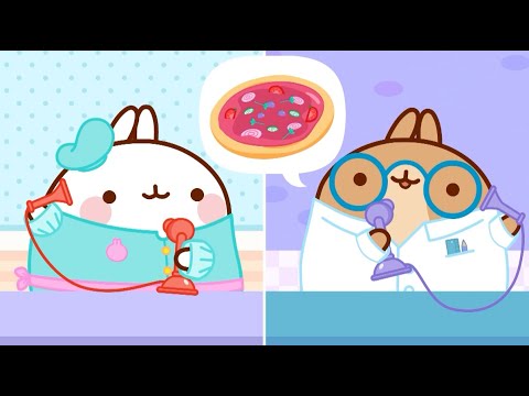 Pizza time with Molang and Piu Piu! 🍕 | Funny Compilations For kids