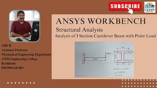Ansys Workbench-Solid I Beam Static Structural Finite Element Analysis