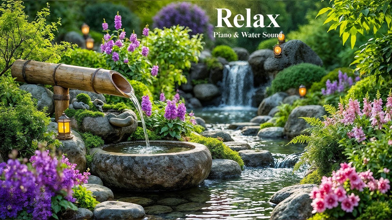 Deep Sleep Music + Flowing Water Sounds 🌿 Relaxing Music for Insomnia Relief