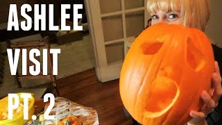 Pumpkin Patch, Corn Maze, & Carving Pumpkins! | Ashlee's Visit Pt. 2