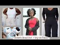 revamping my wardrobe 12 weeks postpartum | aritzia, h&amp;m, skims + more!