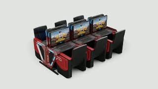 Compact row combined gaming desk