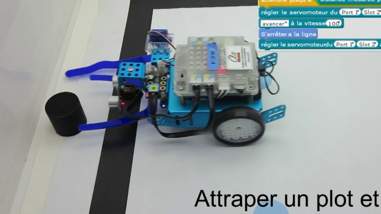 Concours robotique - Détecter un objet et le pousser avec différents