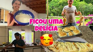 COMO FAZER A MELHOR MASSA PARA PÃES / PIZZA / ROSCA DOCE *nosso dia na roça*