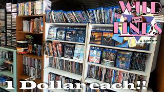 Got to Love a Flea Market Booth loaded with awesome DVD + Blu-Rays