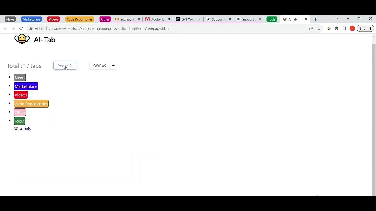 AITabGroup | Browser Extension | Automatically Categorize Browser Tabs Using AI - Demo Video