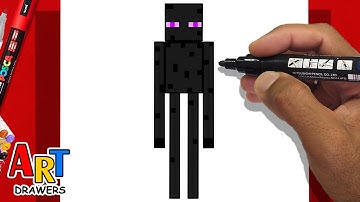How To Draw Enderman From MINECRAFT - Inspired by Cartooning Club
