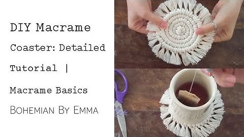 DIY Macrame Fringe Coaster | Detailed Tutorial | Macrame Basics