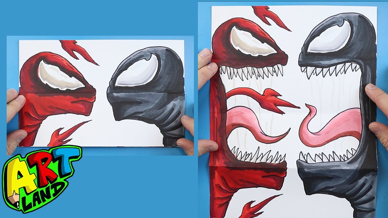 How To Draw Venom And Carnage