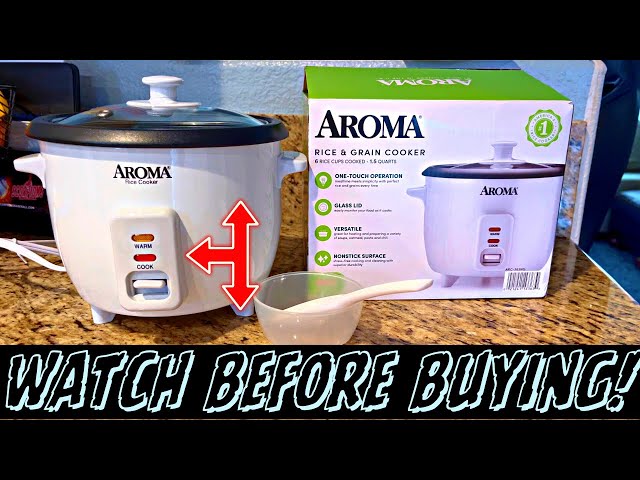 Aroma Housewares Aroma 6-Cup (Cooked) 1.5 qt. One Touch Rice Cooker, White (arc-363ng), 6 Cup Cooked/ 3 Cup uncook/ 1.5 qt.