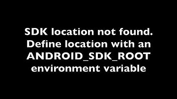 SDK Location not found React Native