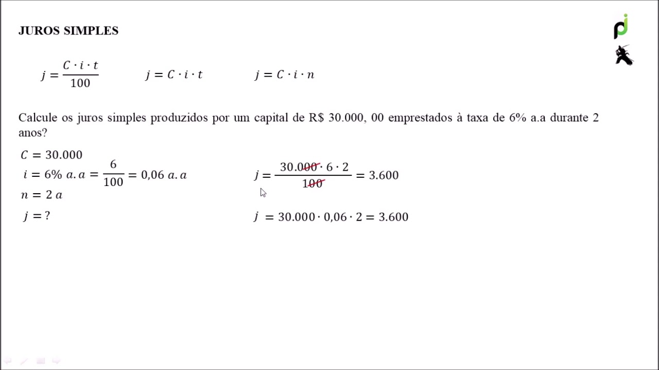 Calcular Os Juros Simples Produzidos Por 40000