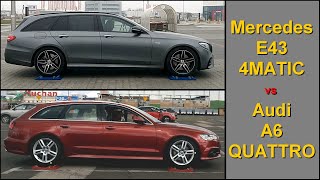 SLIP TEST - 4MATIC vs QUATTRO - Mercedes E43 AMG vs Audi A6 Avant - @4x4.tests.on.rollers