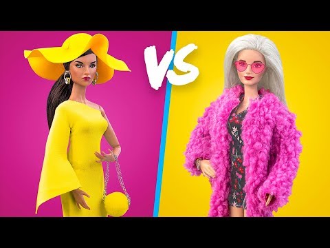 16 Creazioni Originali per Giocare con le Barbie / Idee in Giallo vs Idee Rosa per Barbie