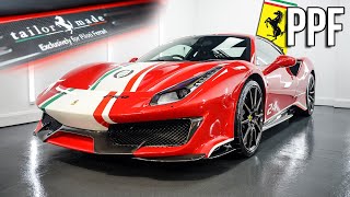 Ferrari 488 Pista Piloti Tailor Made - Paint Protection Film Install (PPF)