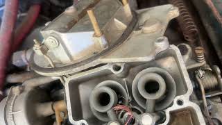 20260913 1964 Murcury Commet Auto light 2100 flooded cover removed right accelerator pump failed