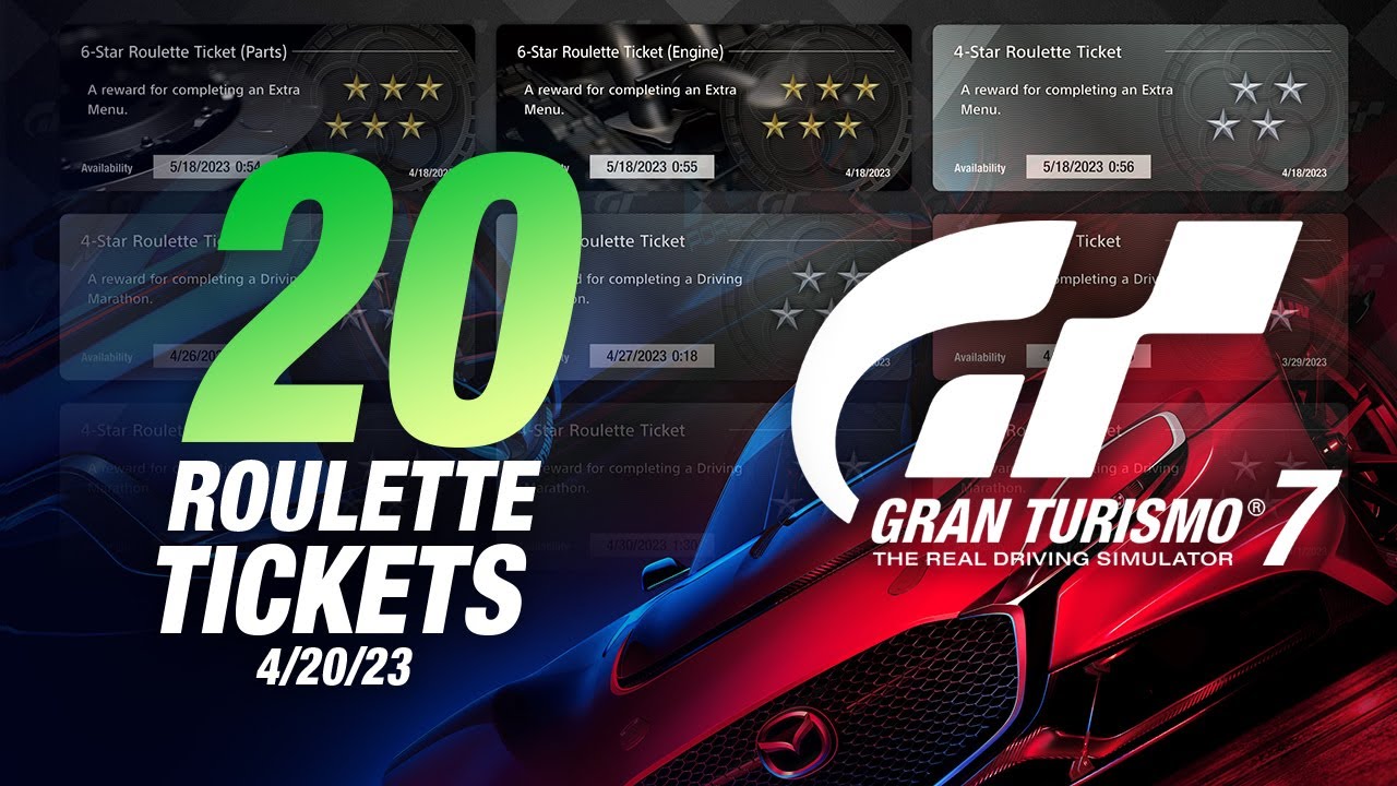 Ticket Roulette 20 Roulette Tickets 4/20 | Gran Turismo 7 | PSVR2 - YouTube