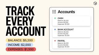 How to Track Financial Accounts in Notion | Income, Expenses & Balance (Notion tutorial)