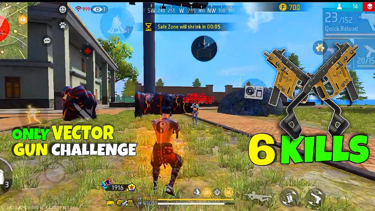 Double Vector Gun Challenge in Heroic || Free Fire ||