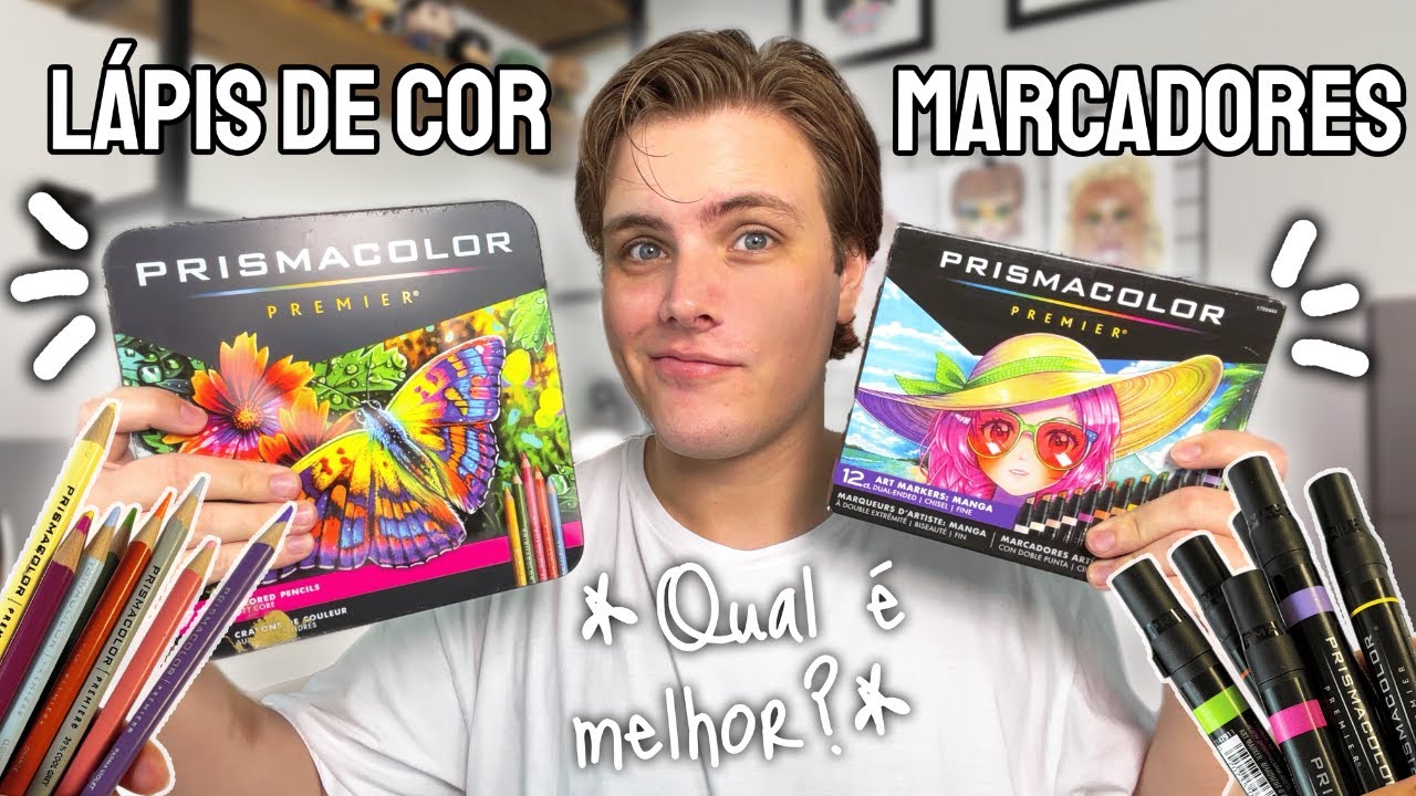COMPARANDO Lápis de Cor e Marcadores da PRISMACOLOR - Qual vale mais a pena?