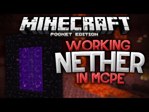THE WORKING NETHER IN MCPE!?!?! - The Nether Portal Mod - Minecraft PE (Pocket Edition)