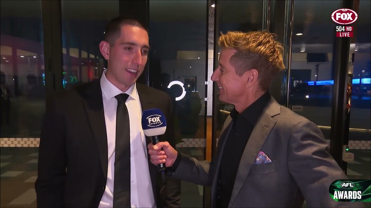 Jacob Weitering interview with Mark Howard before the 2024 AFL Awards