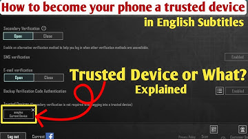 How to become your phone a trusted device | Recover Your Pubg Lost Account or Remove 3rd Lost Links