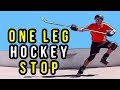 ONE-LEG HOCKEY STOP PRACTICE