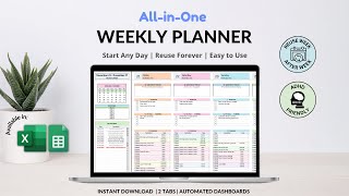 Weekly Planner Tutorial - Plan your Days and Weeks - Weekly Planner - Daily Habits - Schedule
