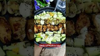 Easy Chicken & Mushroom Salad🍄🍗