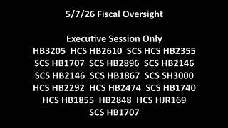 5/7/26 FSCL OVRST ES: H3205 H2610 H2355 H1707 H2896 H2146 H1867 H3000 H2292 H2474 H1740 H1855 HJR169