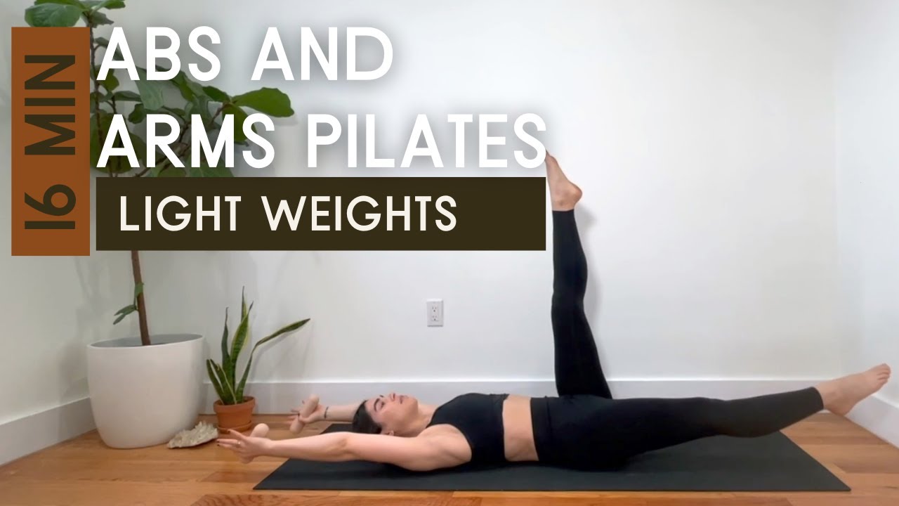 Full Body Pilates With Light Weights & Overball #161