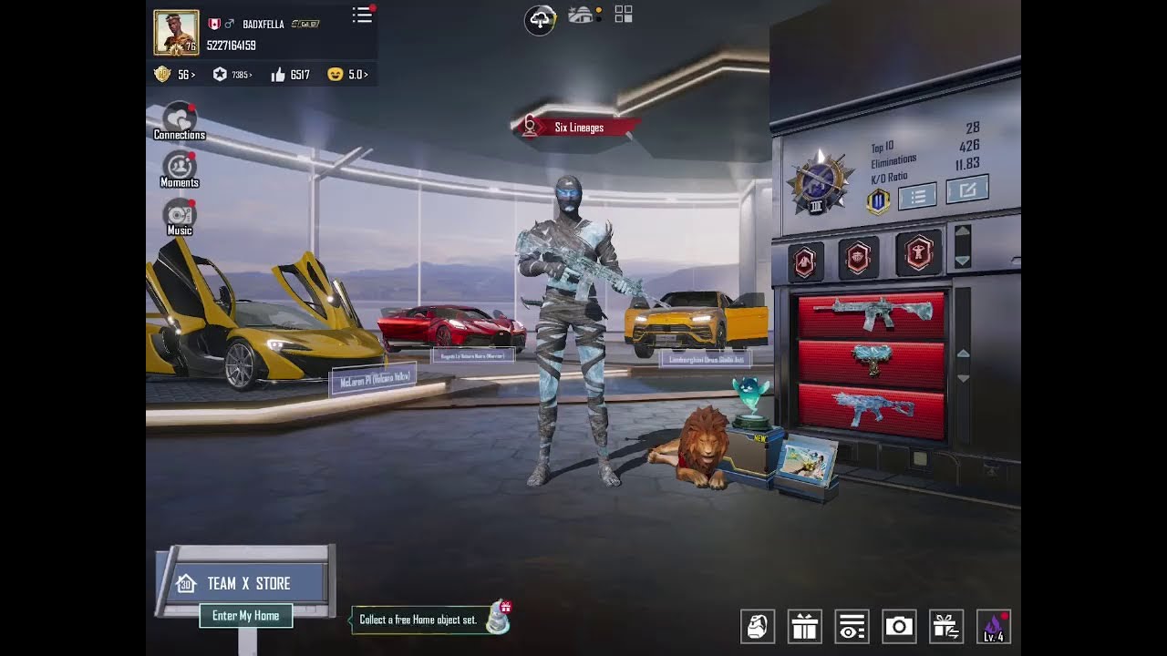 Gold Pharaoh 5★ X-Suit 👑 | 10 Sports Cars | 48 Gunlabs | PUBG Mobile Account