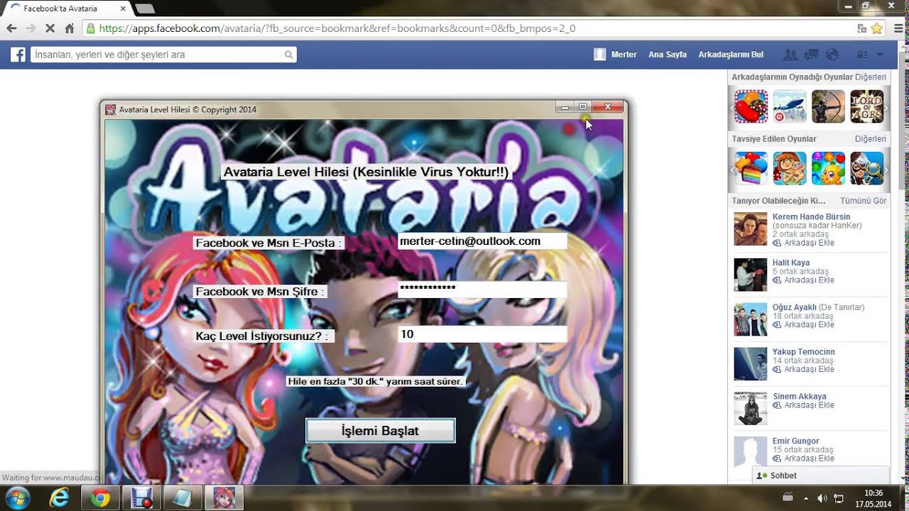 avataria on facebook cheats torrent