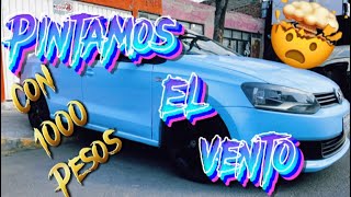 Como pintar tu auto tu mismo / Gastamos 1000 pesos / pinta tu auto con poco DINERO