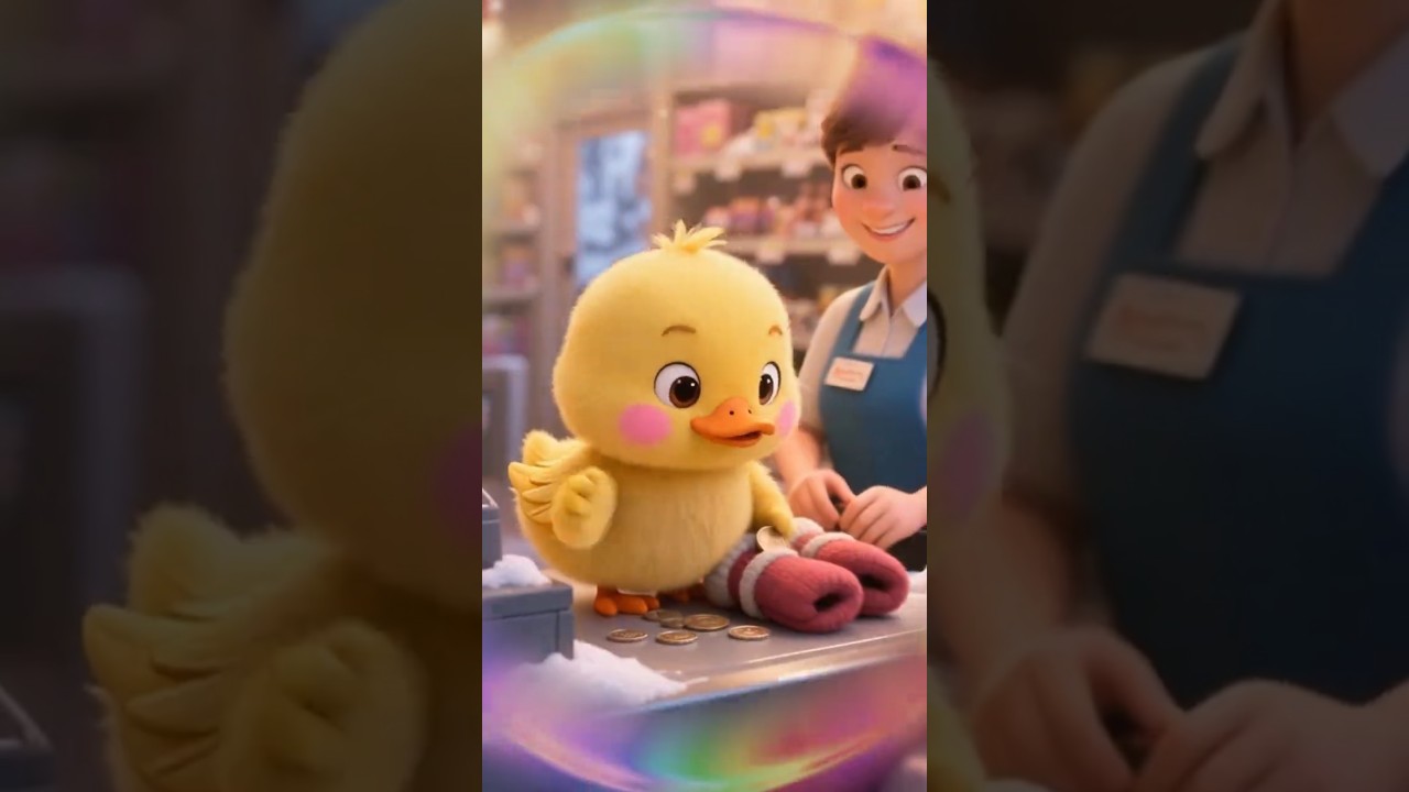 Милый утёнок в анимационном виде 🦆❄️ Тёплый зимний подарок 