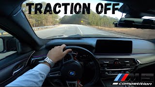 POV DRIFTING EVERY CORNER IN MY M5 COMP!